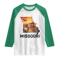 Missouri State Map Nature Travel Raglan Shirt The Show Me State Pride