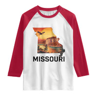 Missouri State Map Nature Travel Raglan Shirt The Show Me State Pride