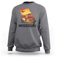 Missouri State Map Nature Travel Sweatshirt The Show Me State Pride