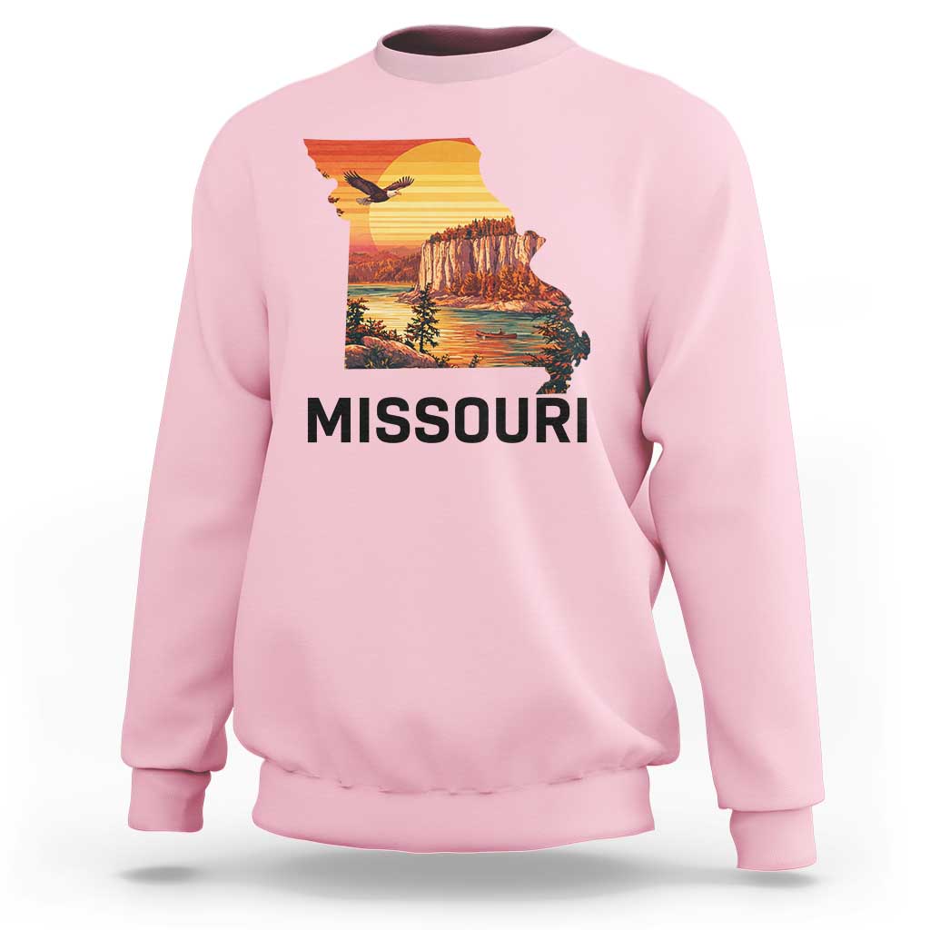 Missouri State Map Nature Travel Sweatshirt The Show Me State Pride