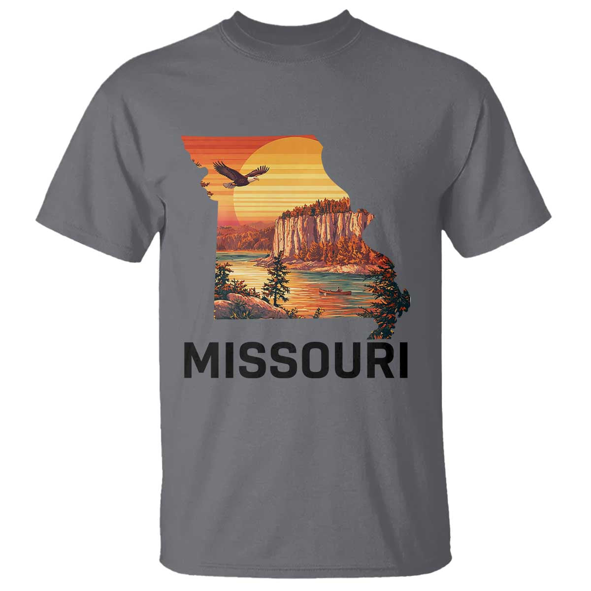 Missouri State Map Nature Travel T Shirt The Show Me State Pride