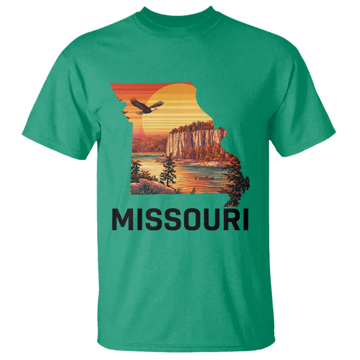 Missouri State Map Nature Travel T Shirt The Show Me State Pride
