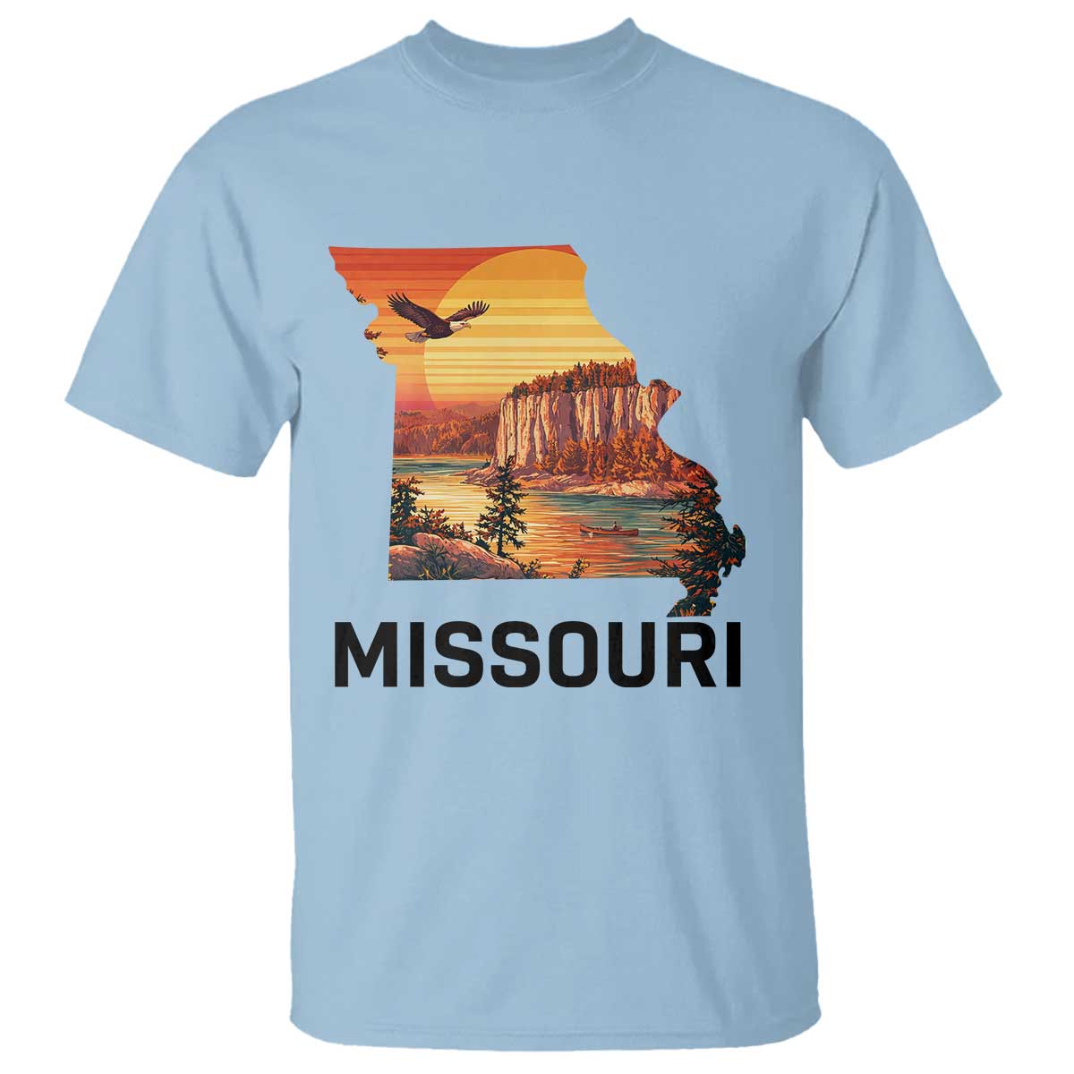 Missouri State Map Nature Travel T Shirt The Show Me State Pride