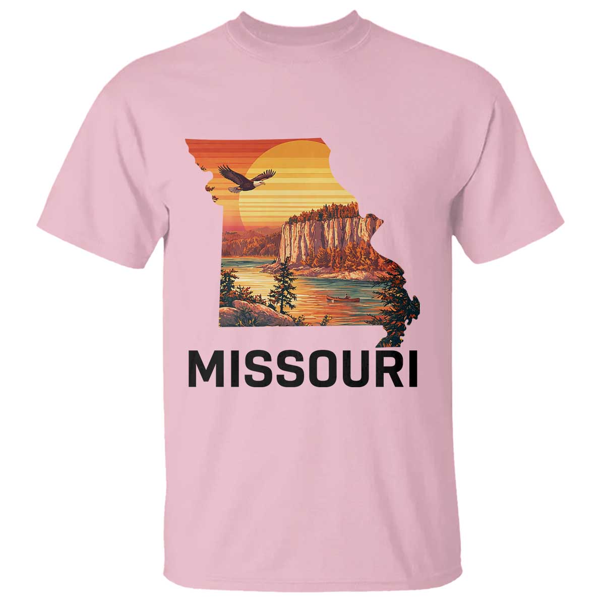 Missouri State Map Nature Travel T Shirt The Show Me State Pride