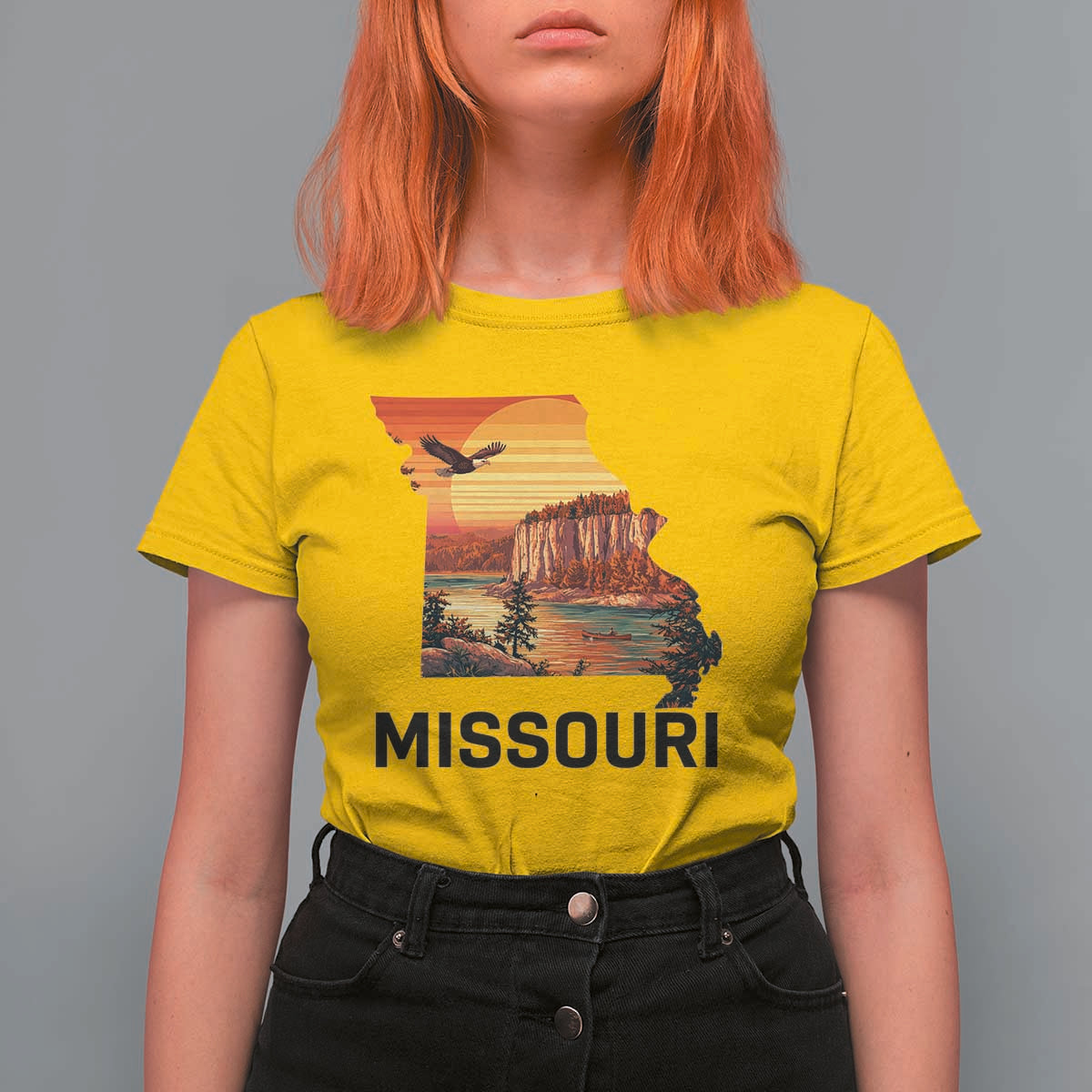 Missouri State Map Nature Travel T Shirt For Women The Show Me State Pride