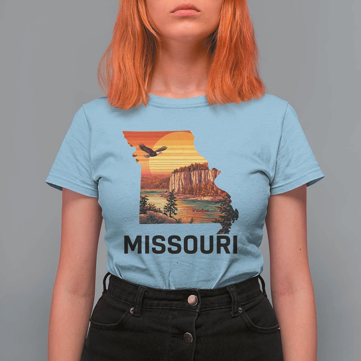 Missouri State Map Nature Travel T Shirt For Women The Show Me State Pride