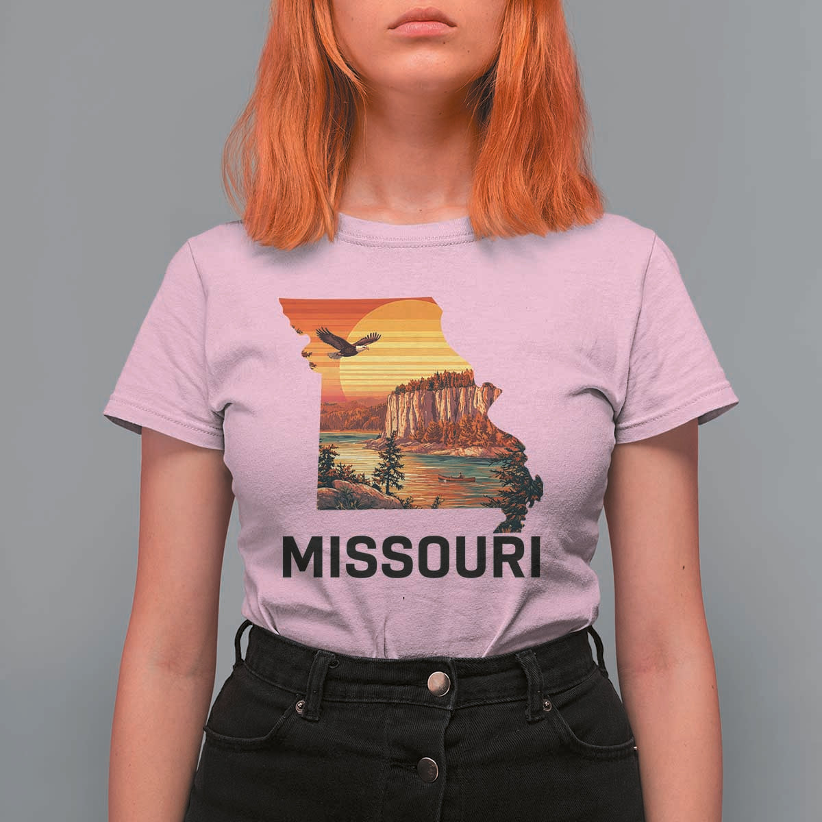 Missouri State Map Nature Travel T Shirt For Women The Show Me State Pride