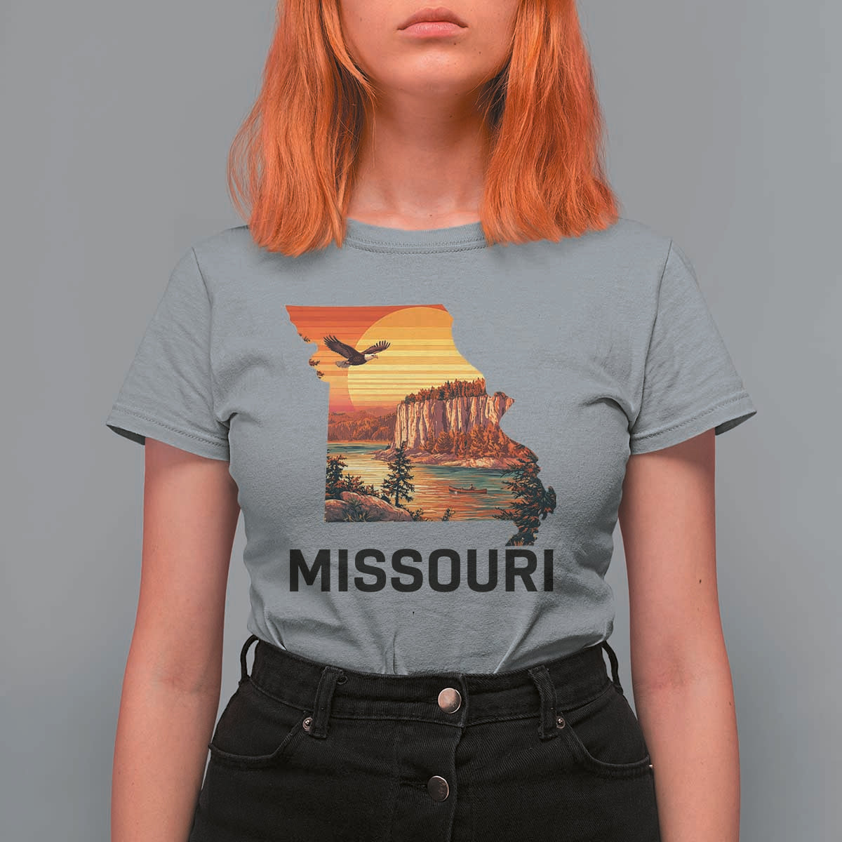 Missouri State Map Nature Travel T Shirt For Women The Show Me State Pride