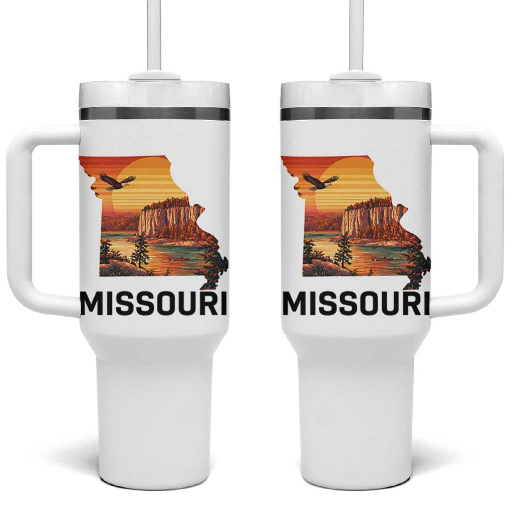 Missouri State Map Nature Travel Tumbler With Handle The Show Me State Pride