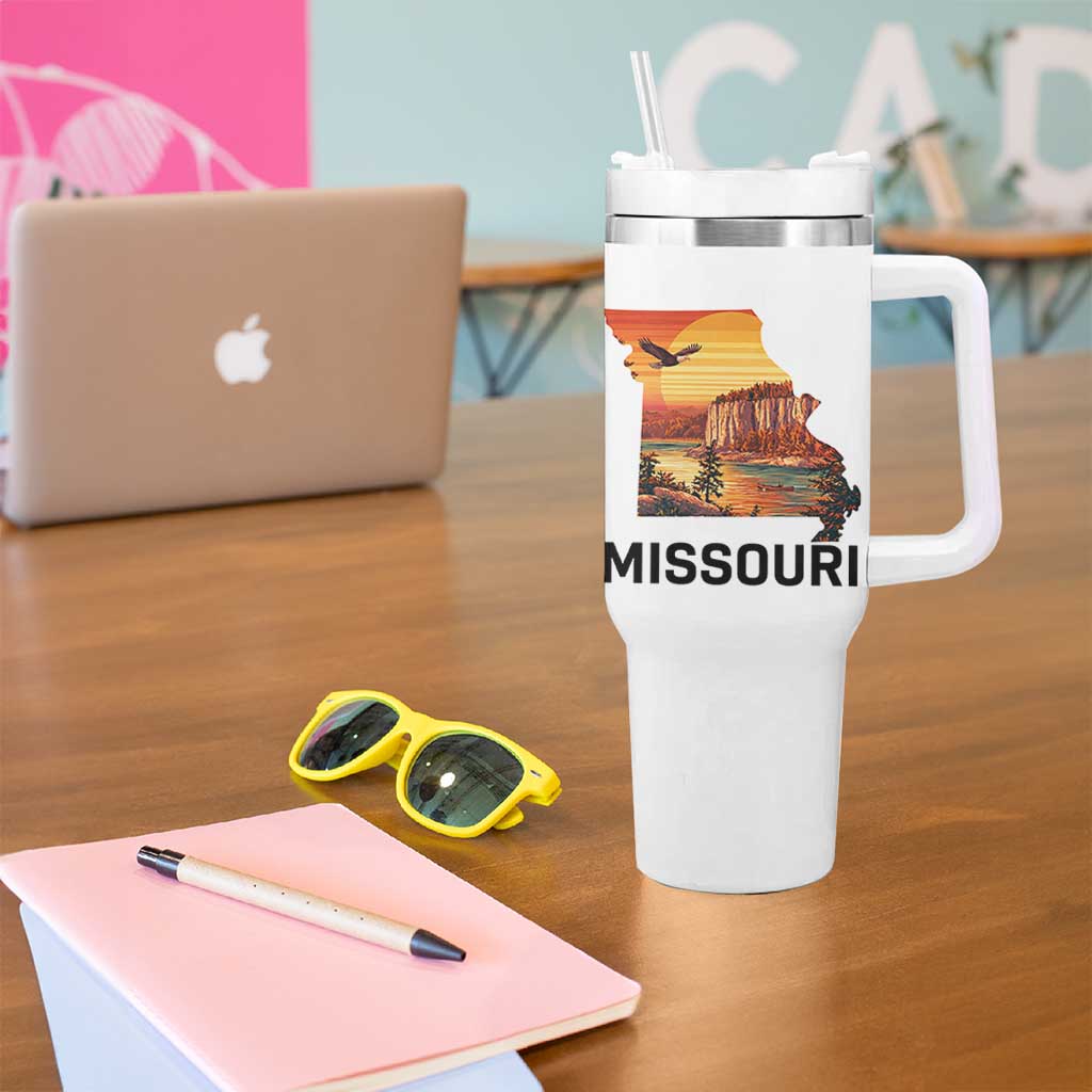 Missouri State Map Nature Travel Tumbler With Handle The Show Me State Pride