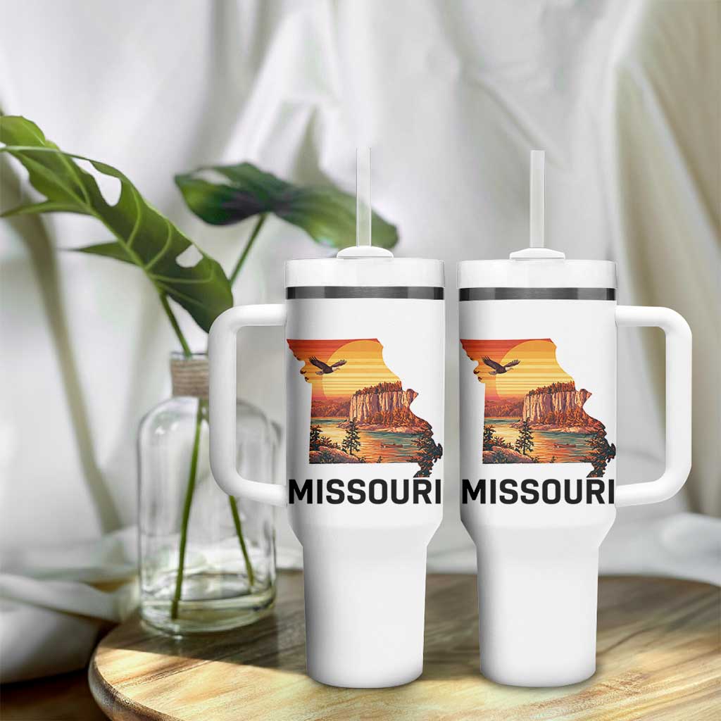 Missouri State Map Nature Travel Tumbler With Handle The Show Me State Pride