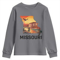 Missouri State Map Nature Travel Youth Sweatshirt The Show Me State Pride