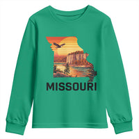 Missouri State Map Nature Travel Youth Sweatshirt The Show Me State Pride