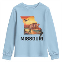 Missouri State Map Nature Travel Youth Sweatshirt The Show Me State Pride