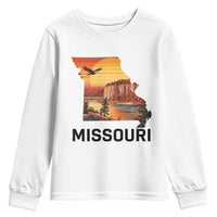 Missouri State Map Nature Travel Youth Sweatshirt The Show Me State Pride