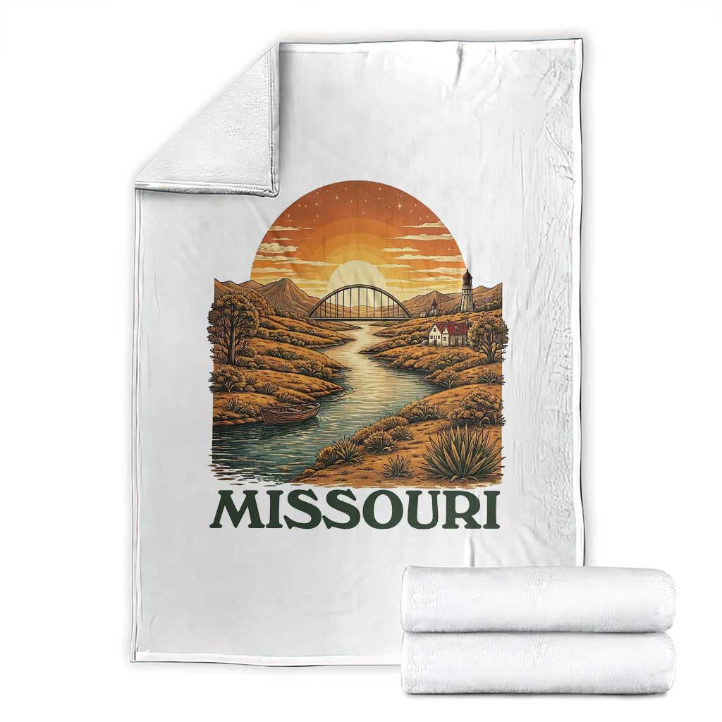 Missouri Outdoors Adventure Throw Blanket The Show Me State Souvenir