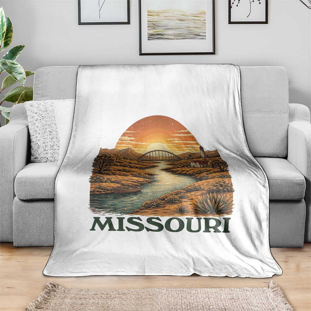 Missouri Outdoors Adventure Throw Blanket The Show Me State Souvenir