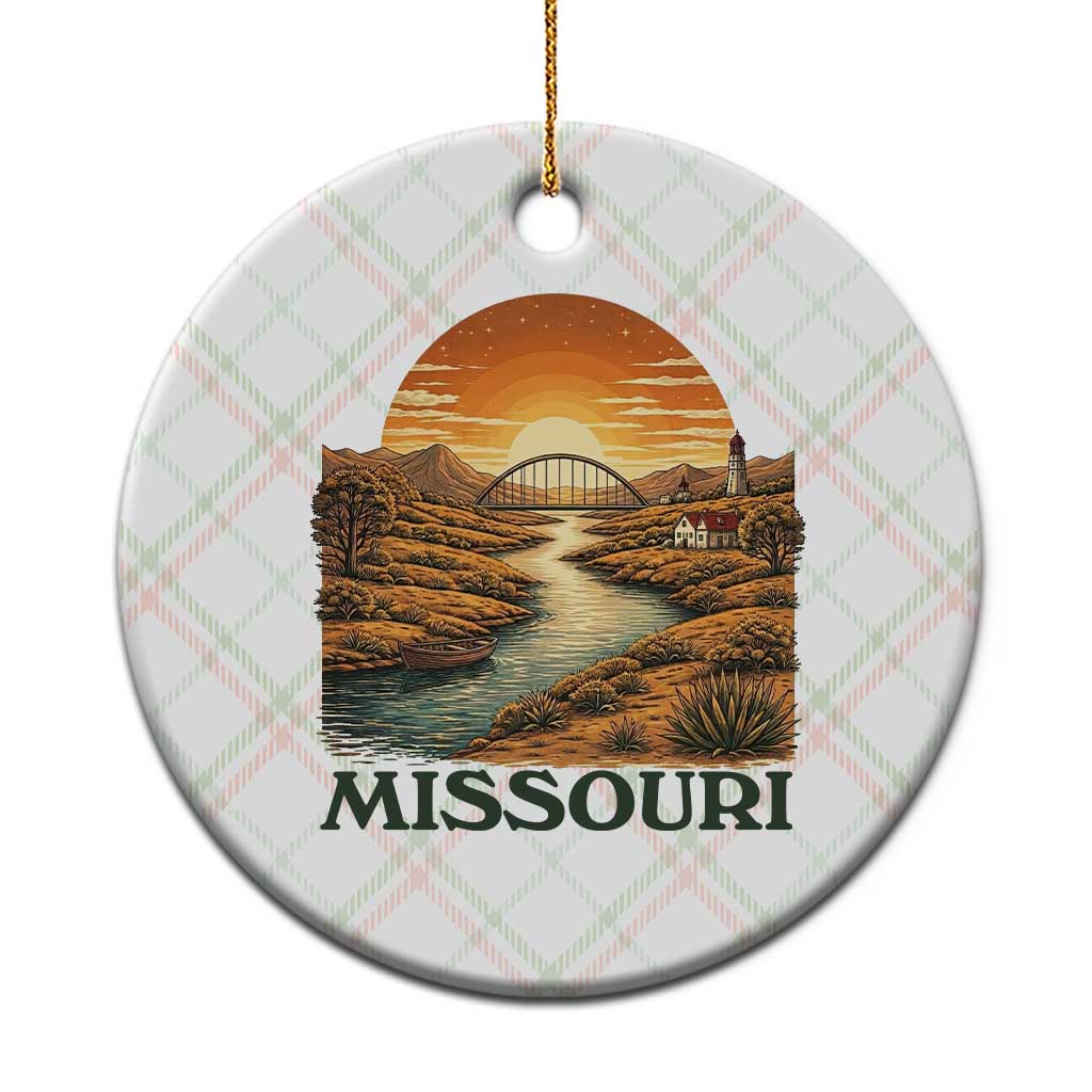 Missouri Outdoors Adventure Ceramic Ornament The Show Me State Souvenir