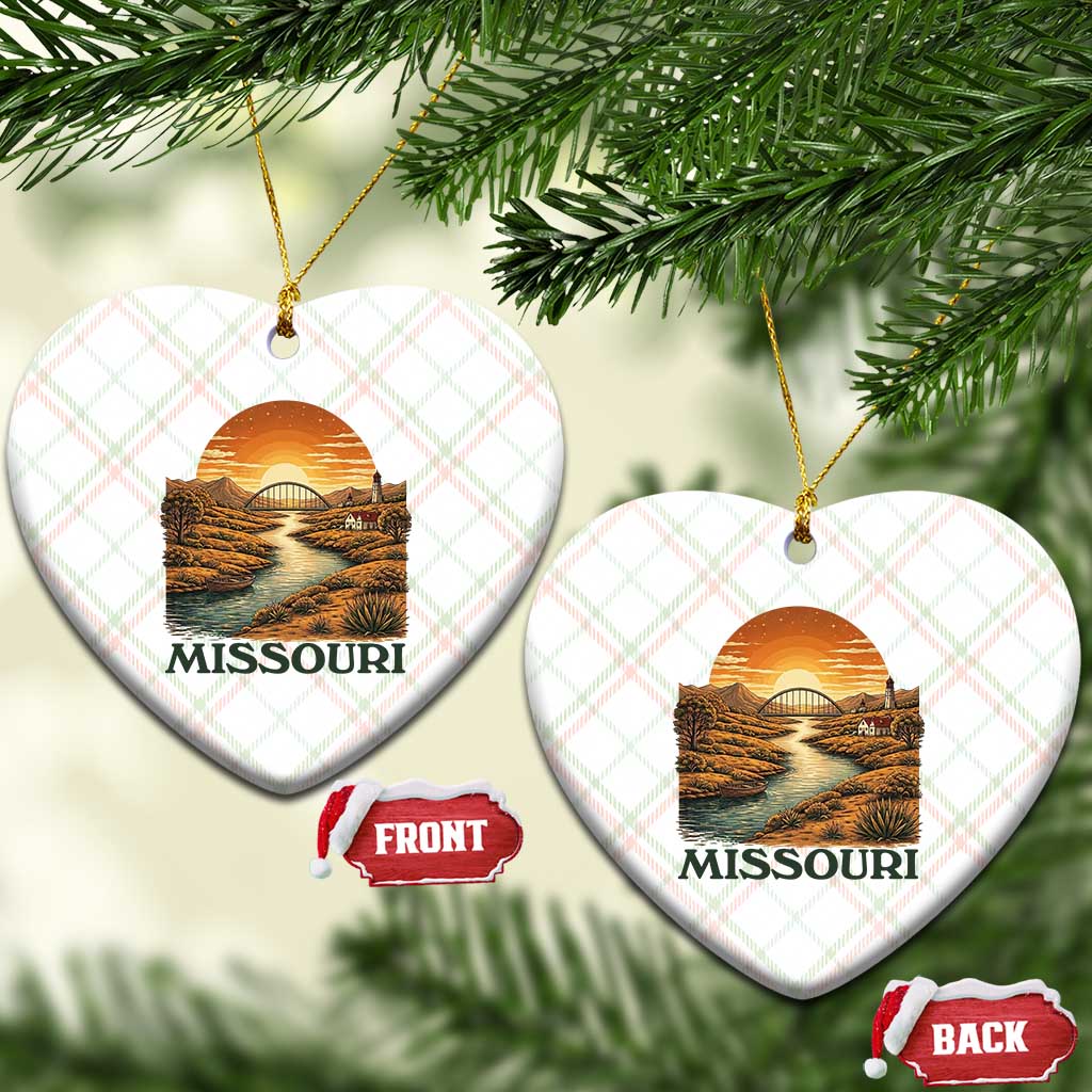 Missouri Outdoors Adventure Ceramic Ornament The Show Me State Souvenir