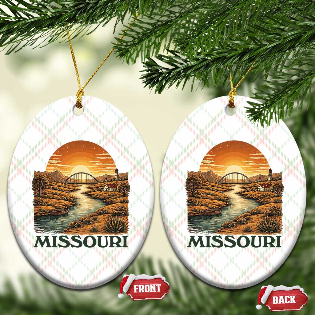 Missouri Outdoors Adventure Ceramic Ornament The Show Me State Souvenir