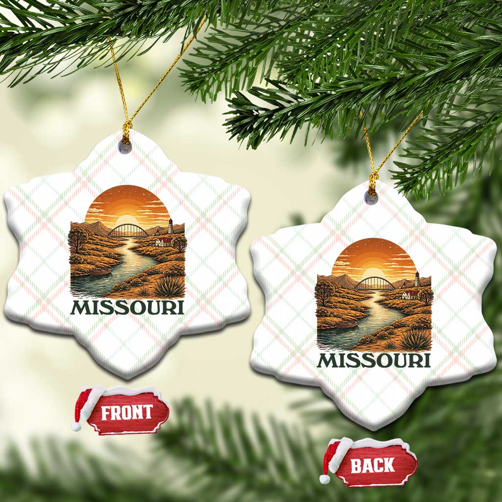 Missouri Outdoors Adventure Ceramic Ornament The Show Me State Souvenir