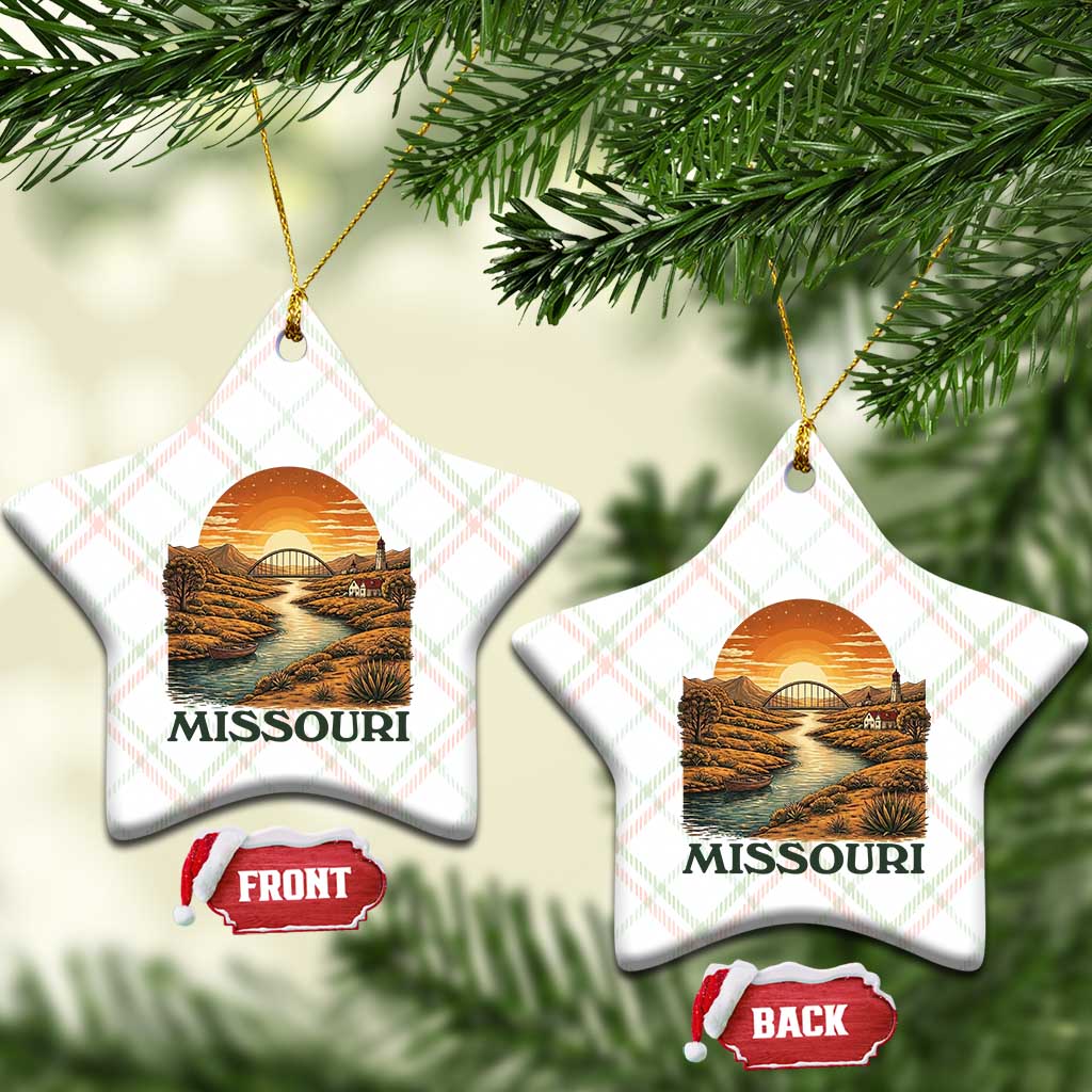 Missouri Outdoors Adventure Ceramic Ornament The Show Me State Souvenir