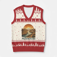 Missouri Outdoors Adventure V-Neck Knit Sweater Vest The Show Me State Souvenir