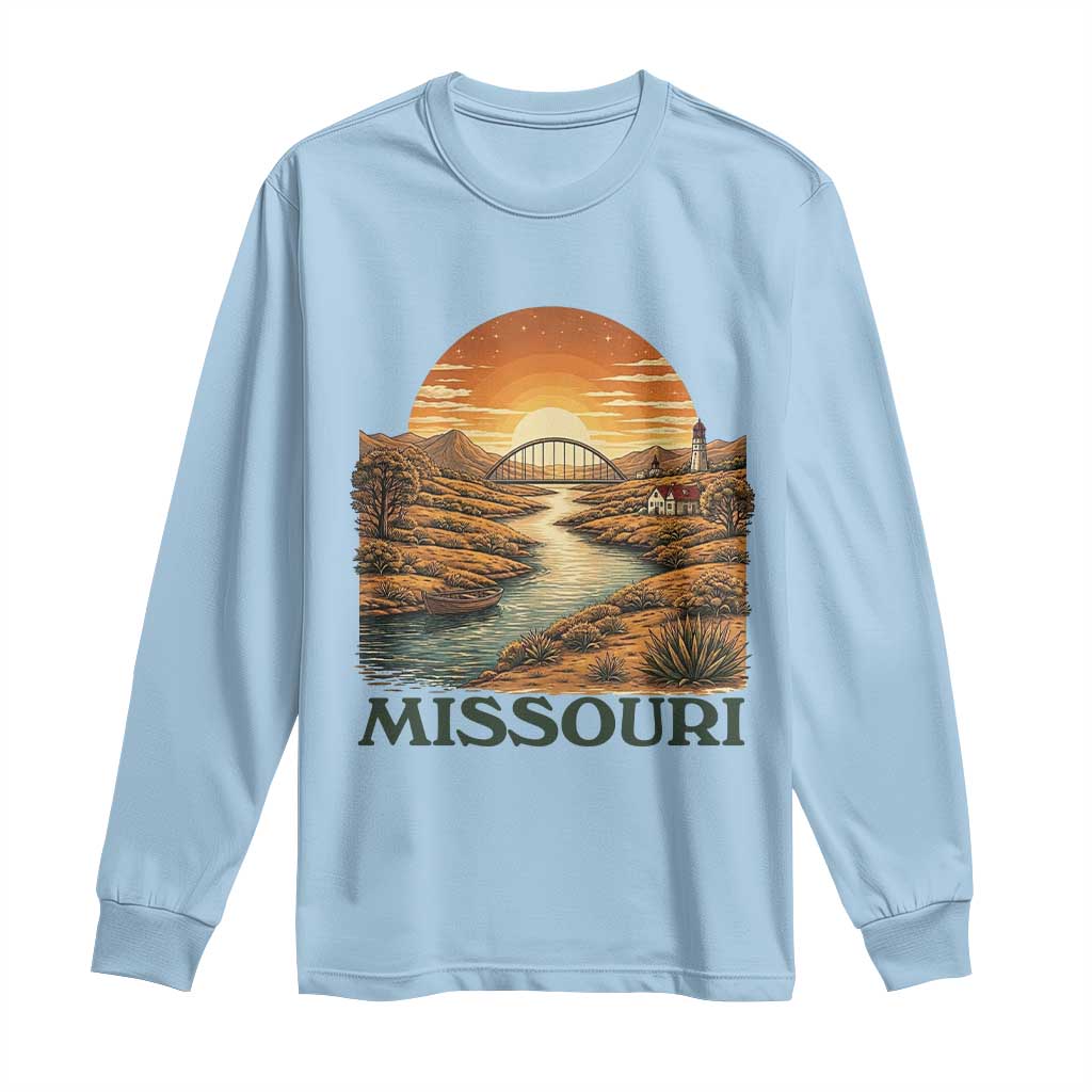 Missouri Outdoors Adventure Long Sleeve Shirt The Show Me State Souvenir