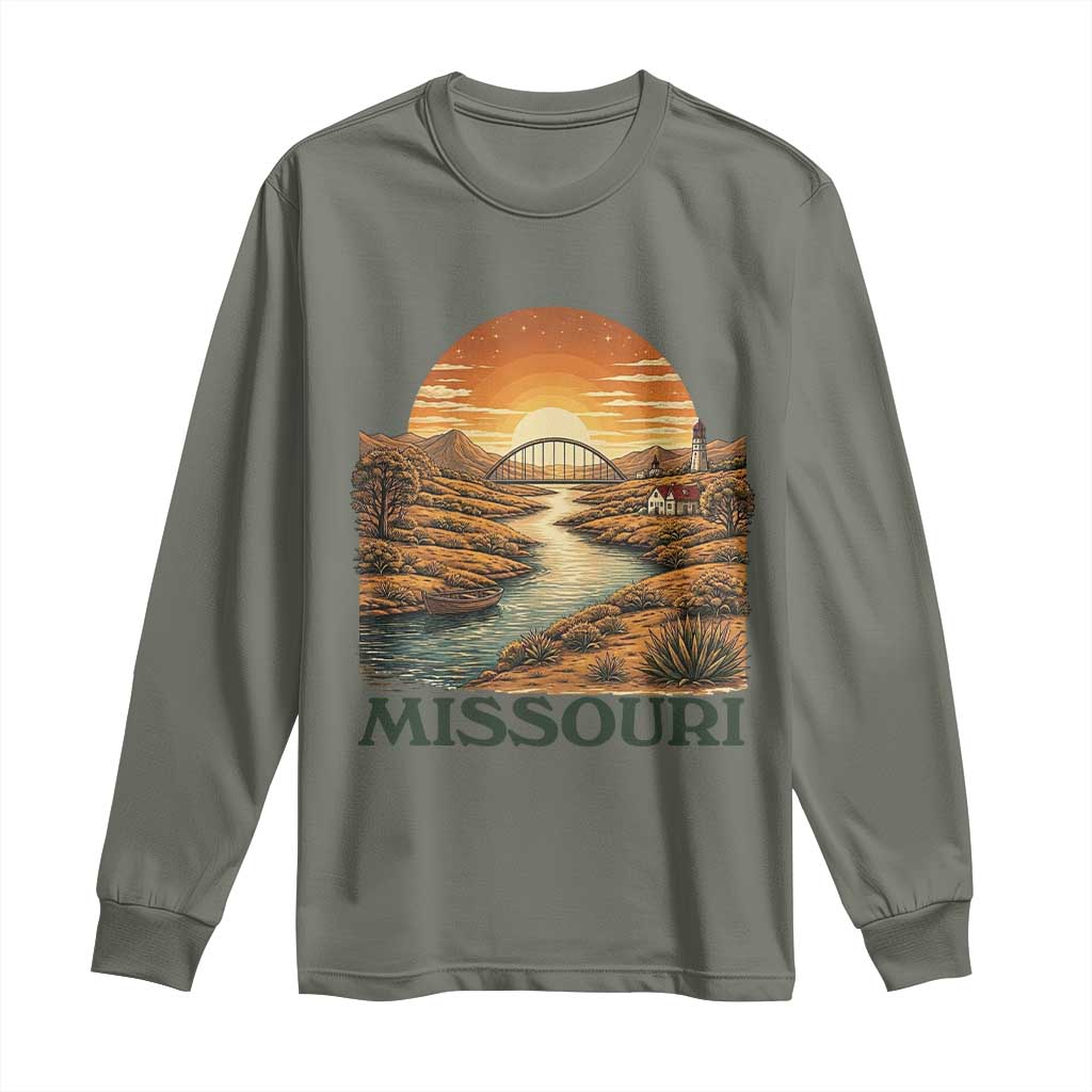 Missouri Outdoors Adventure Long Sleeve Shirt The Show Me State Souvenir