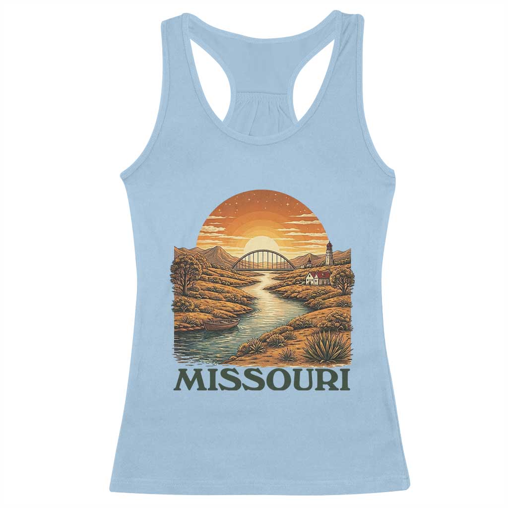 Missouri Outdoors Adventure Racerback Tank Top The Show Me State Souvenir