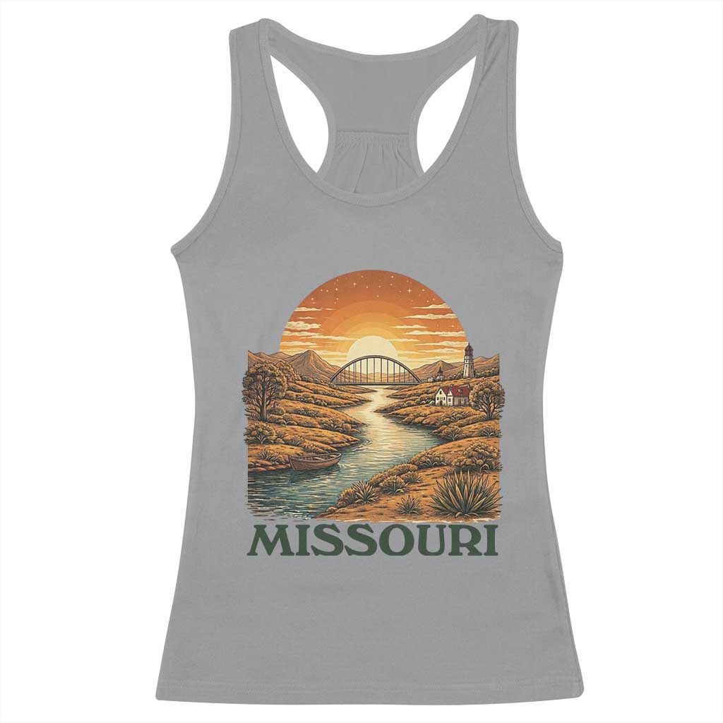 Missouri Outdoors Adventure Racerback Tank Top The Show Me State Souvenir