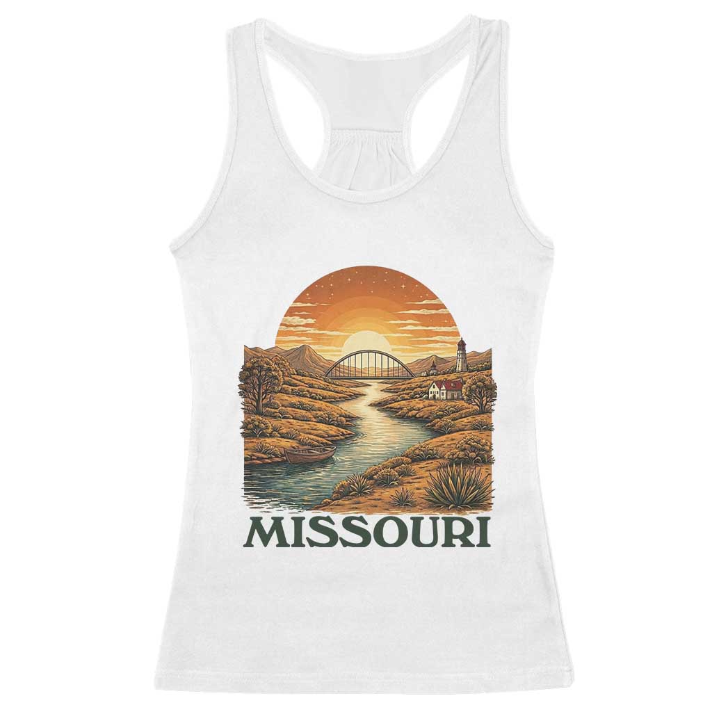 Missouri Outdoors Adventure Racerback Tank Top The Show Me State Souvenir