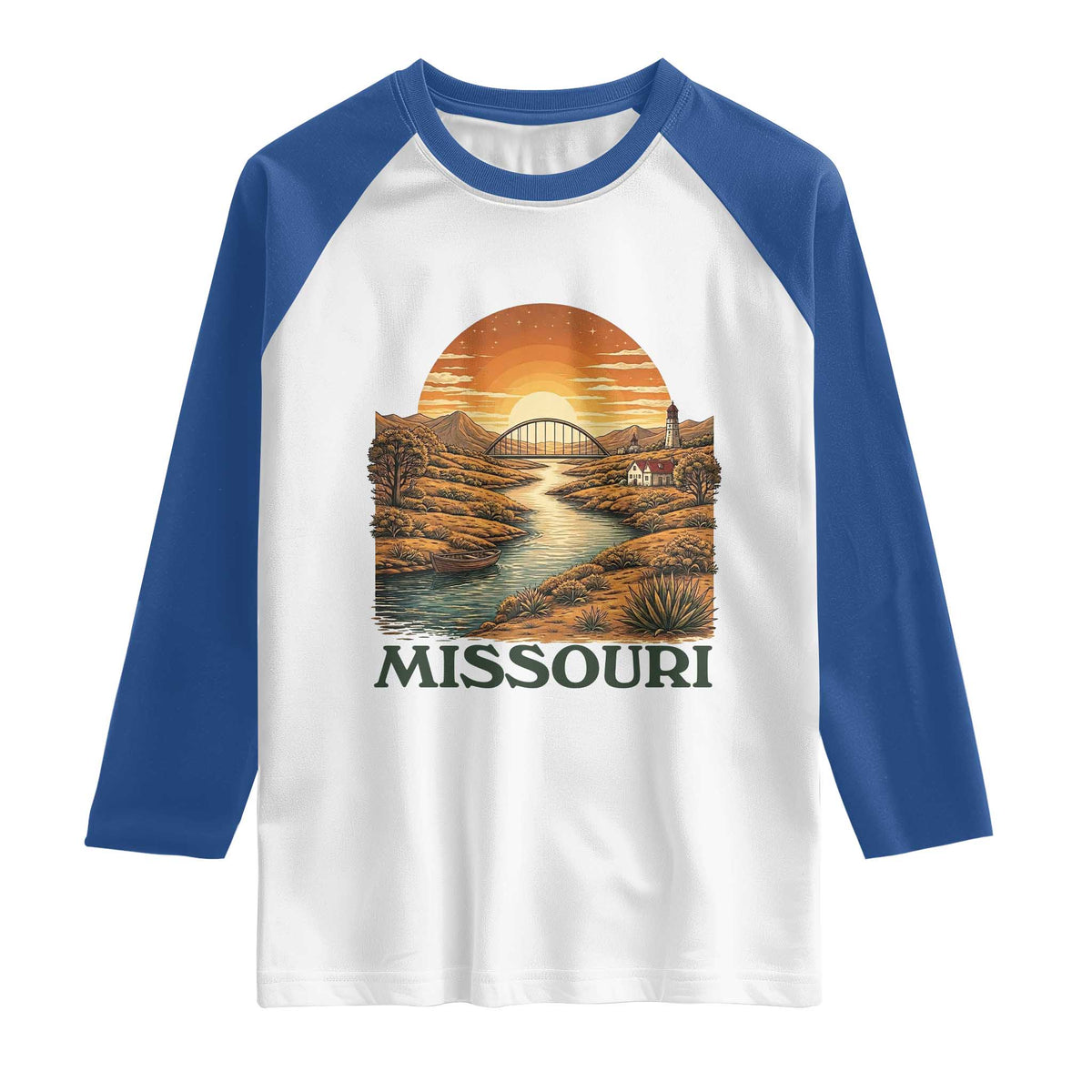 Missouri Outdoors Adventure Raglan Shirt The Show Me State Souvenir