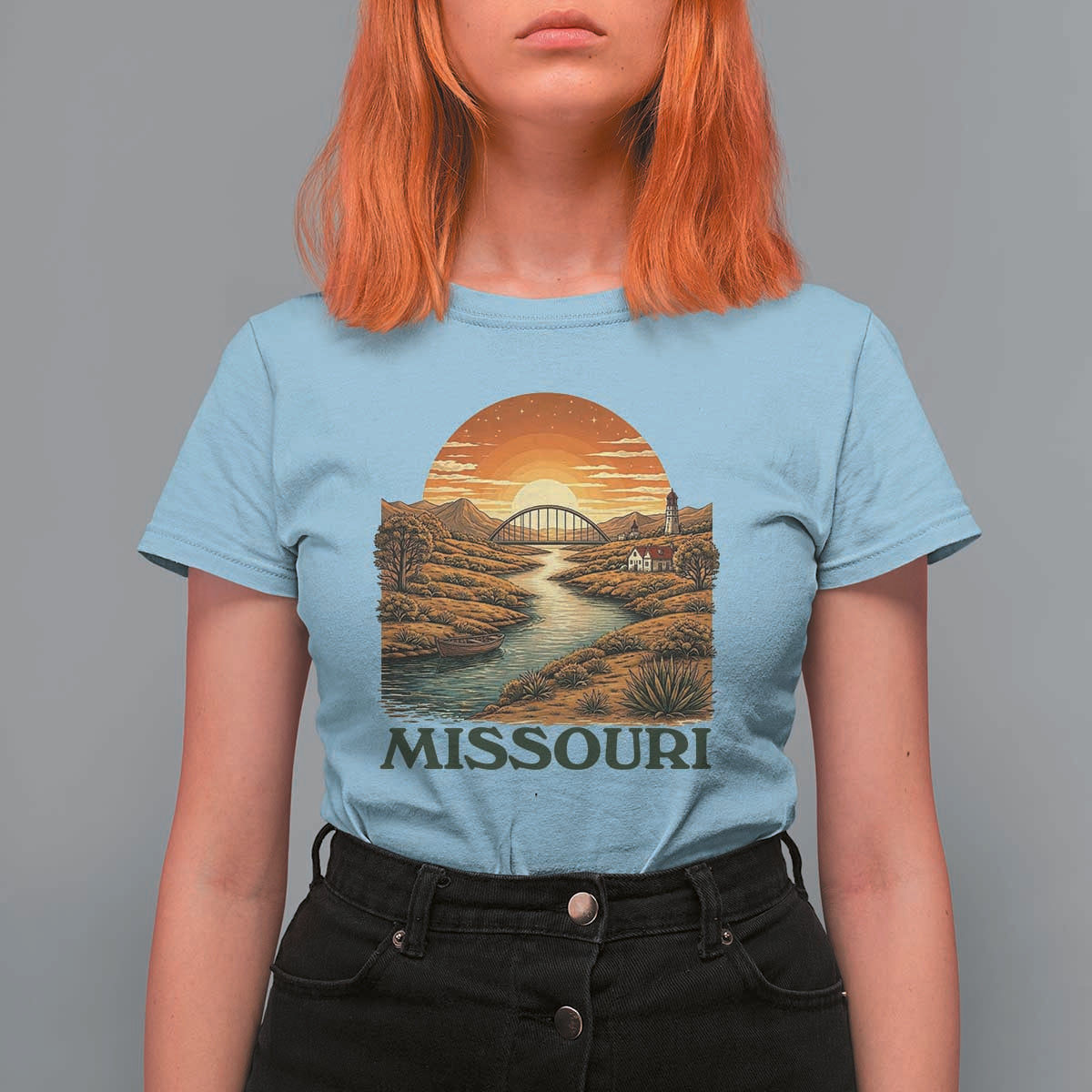 Missouri Outdoors Adventure T Shirt For Women The Show Me State Souvenir