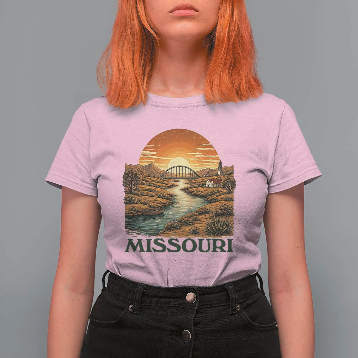 Missouri Outdoors Adventure T Shirt For Women The Show Me State Souvenir