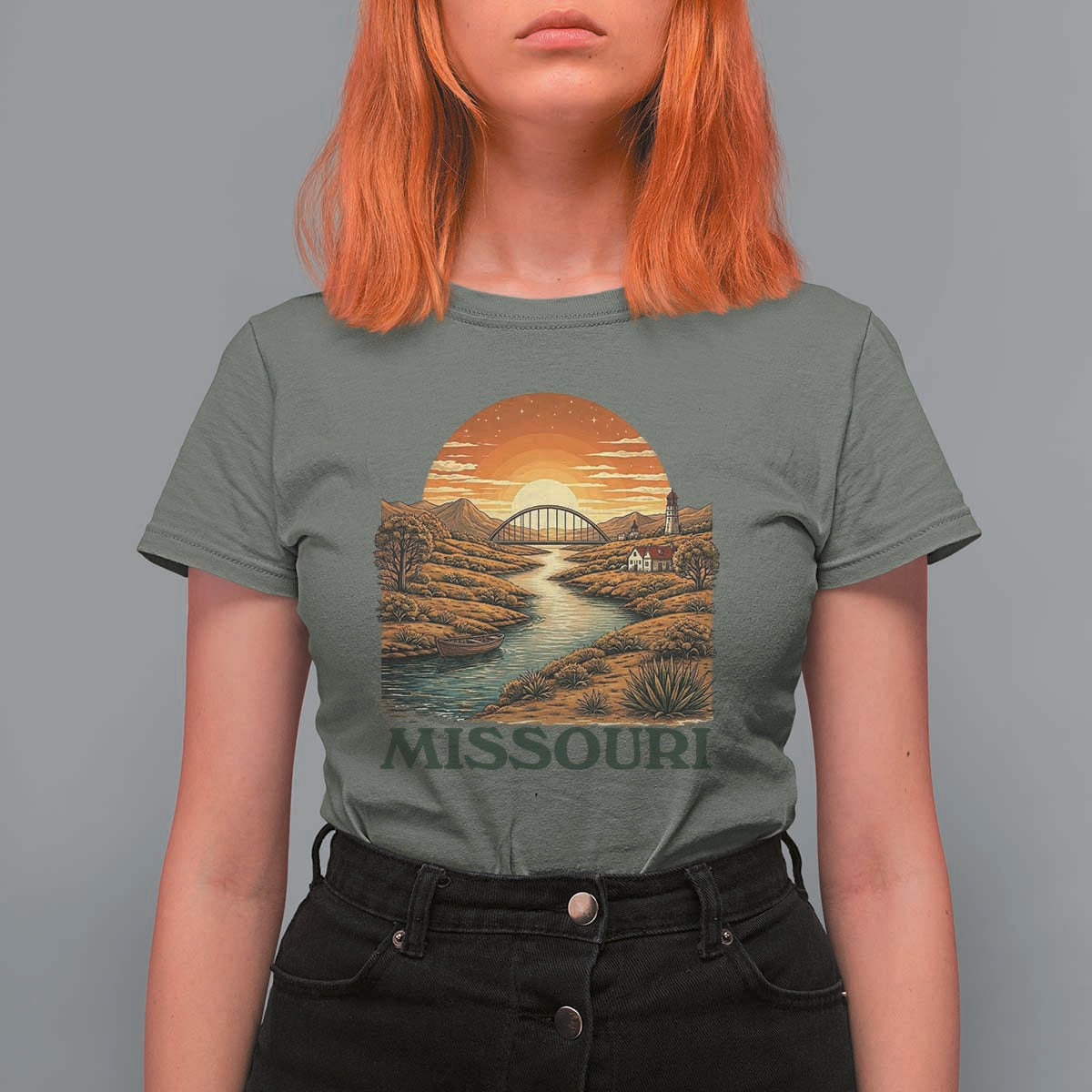 Missouri Outdoors Adventure T Shirt For Women The Show Me State Souvenir
