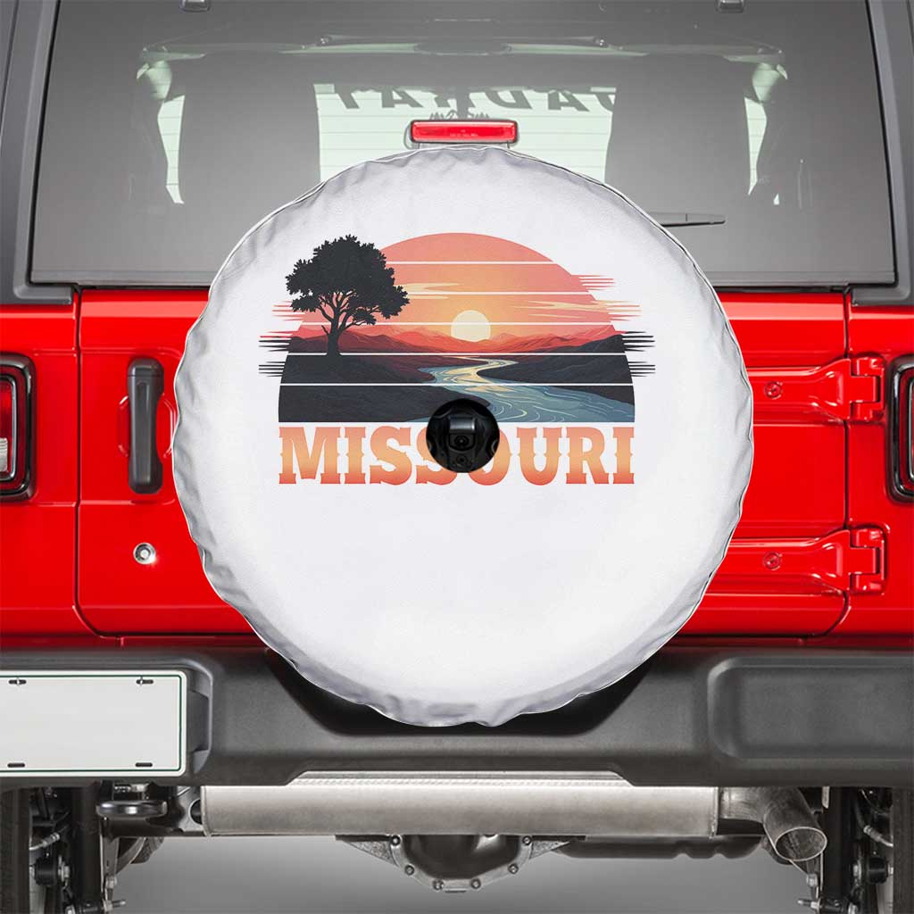 Vintage Missouri Outdoors Spare Tire Cover Midwest Nature Landscape