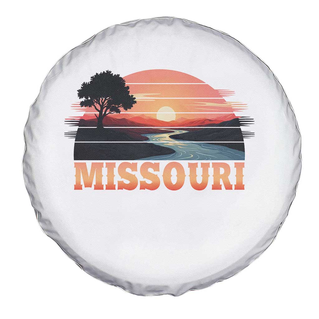 Vintage Missouri Outdoors Spare Tire Cover Midwest Nature Landscape