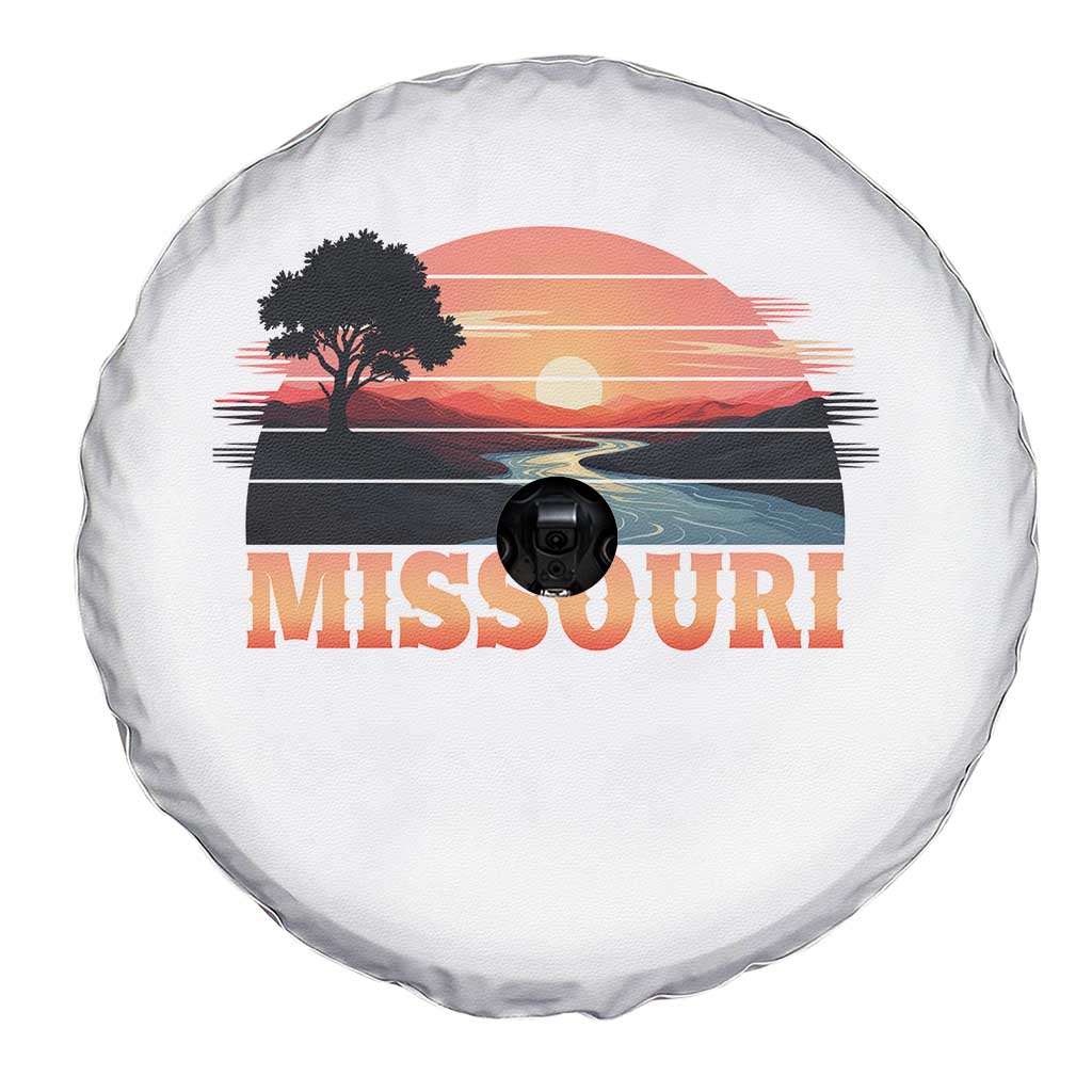 Vintage Missouri Outdoors Spare Tire Cover Midwest Nature Landscape