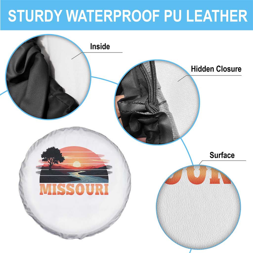 Vintage Missouri Outdoors Spare Tire Cover Midwest Nature Landscape