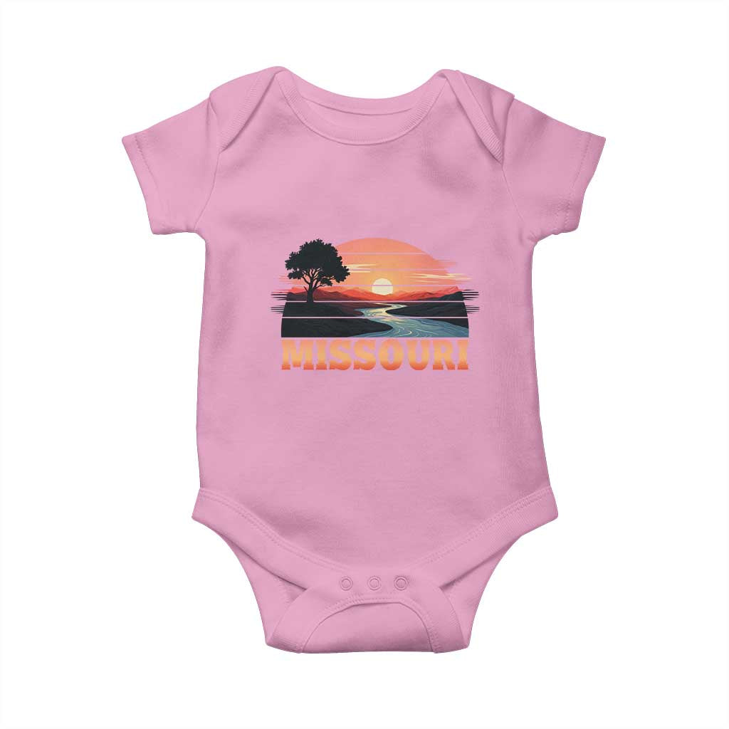 Vintage Missouri Outdoors Baby Onesie Midwest Nature Landscape