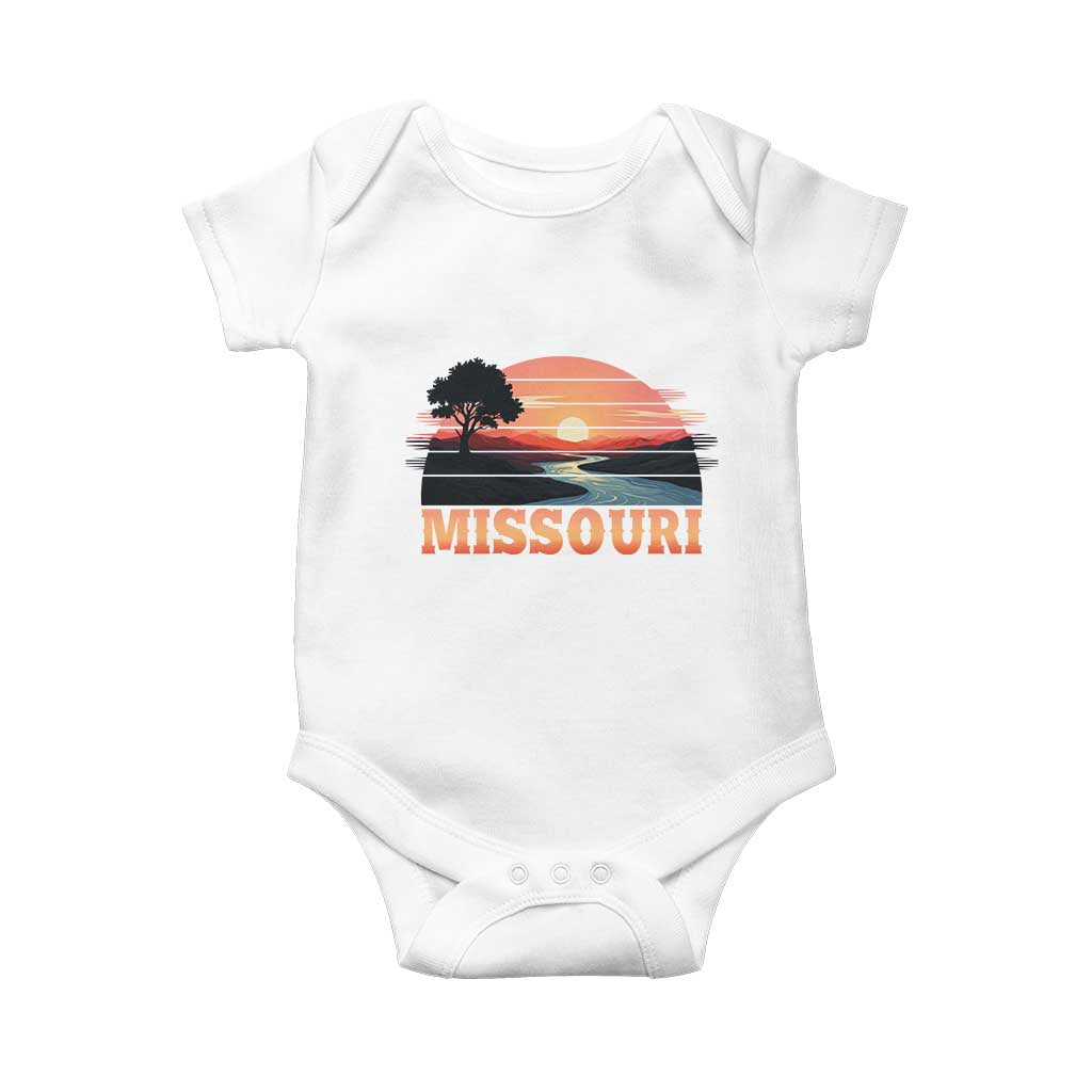Vintage Missouri Outdoors Baby Onesie Midwest Nature Landscape