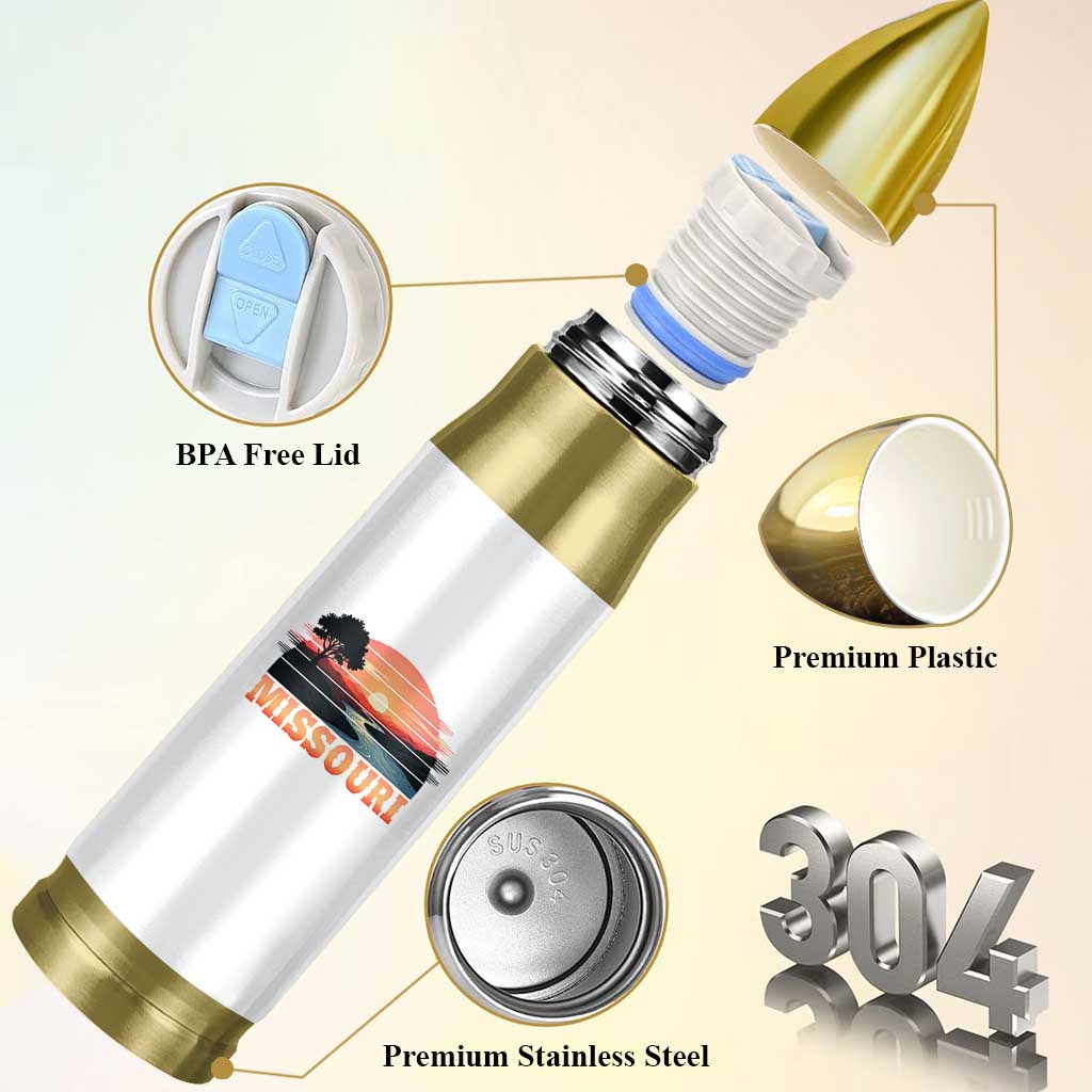 Vintage Missouri Outdoors Bullet Tumbler Midwest Nature Landscape