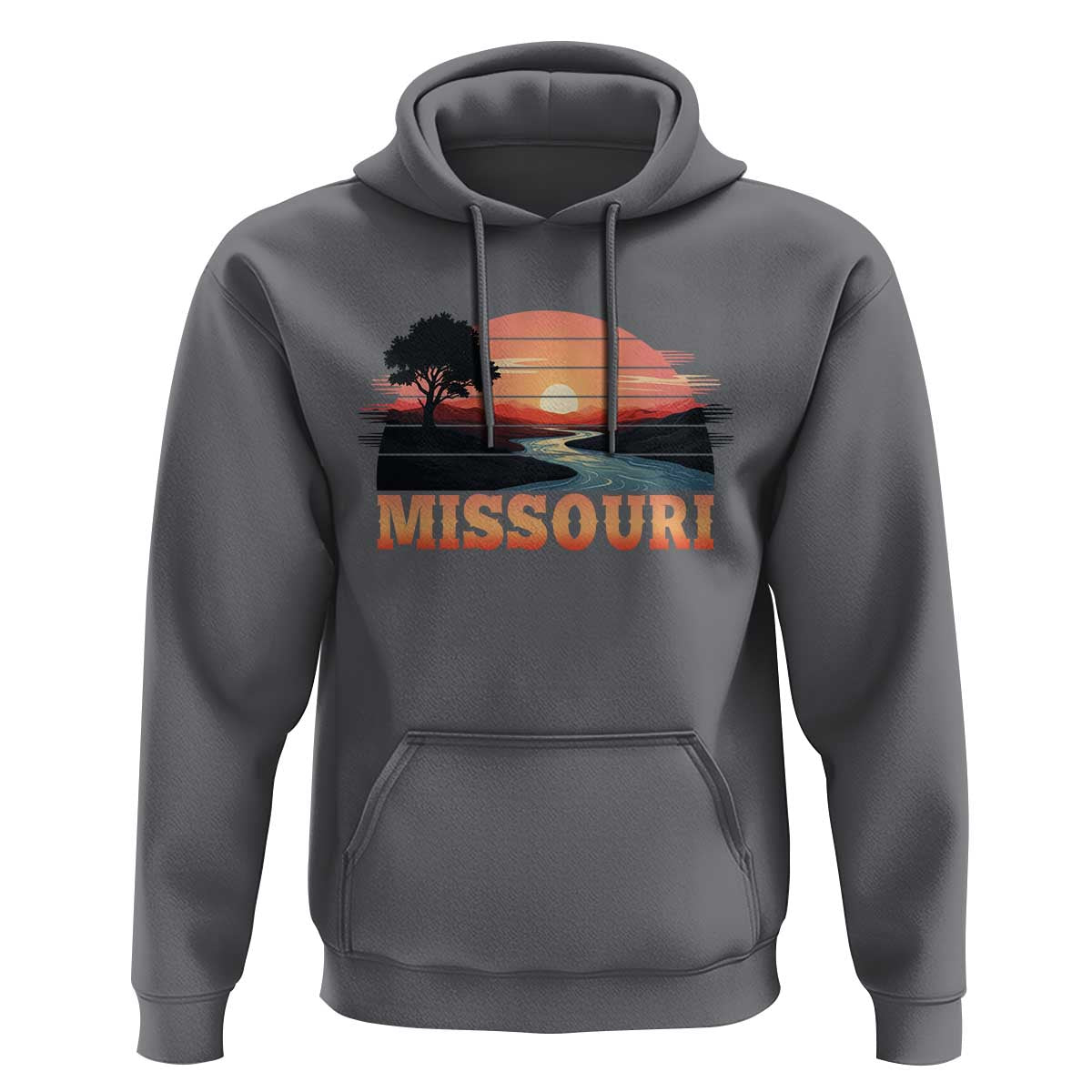 Vintage Missouri Outdoors Hoodie Midwest Nature Landscape