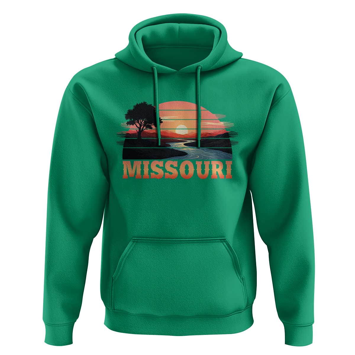 Vintage Missouri Outdoors Hoodie Midwest Nature Landscape