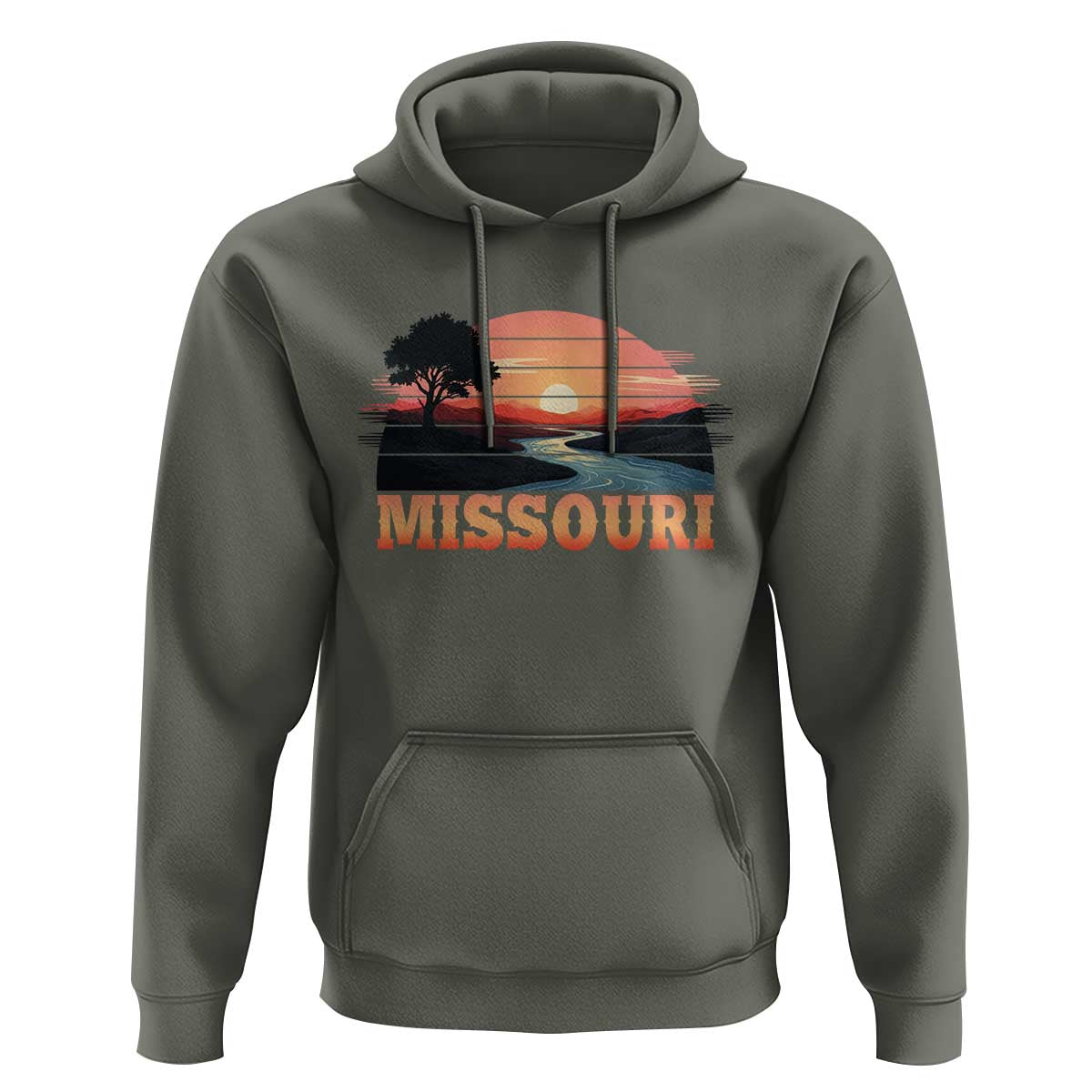 Vintage Missouri Outdoors Hoodie Midwest Nature Landscape