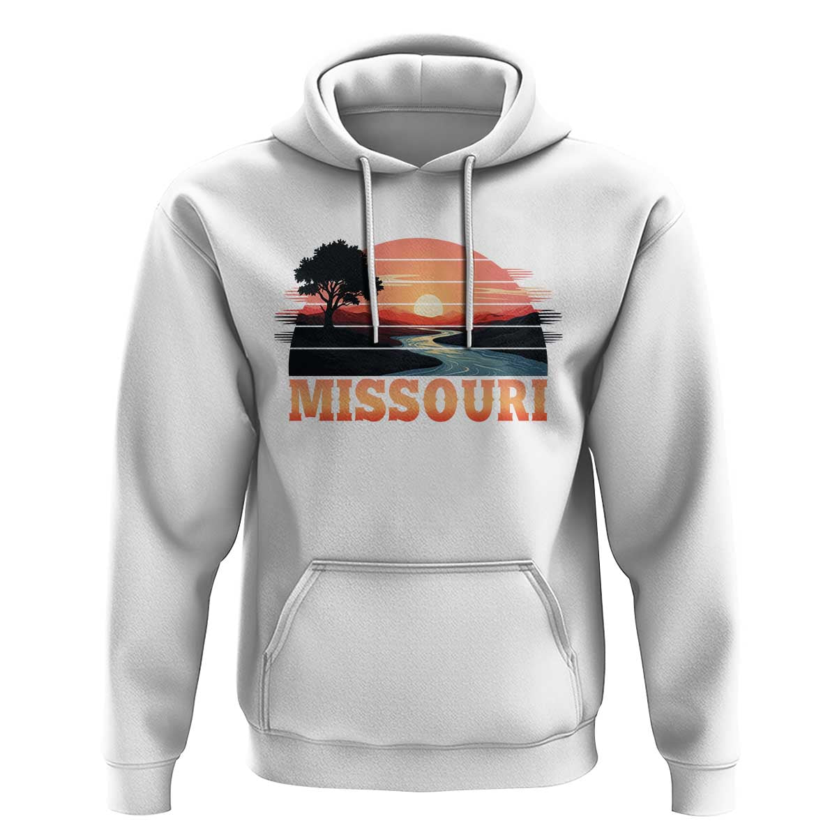Vintage Missouri Outdoors Hoodie Midwest Nature Landscape