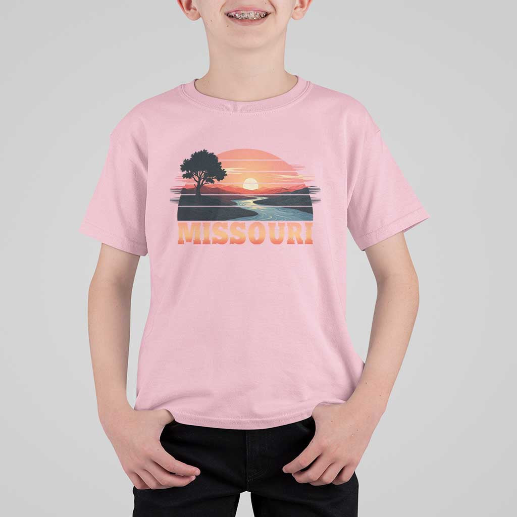 Vintage Missouri Outdoors T Shirt For Kid Midwest Nature Landscape
