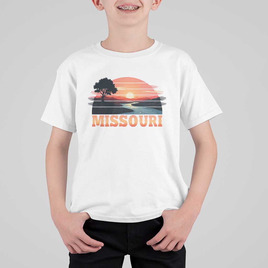 Vintage Missouri Outdoors T Shirt For Kid Midwest Nature Landscape