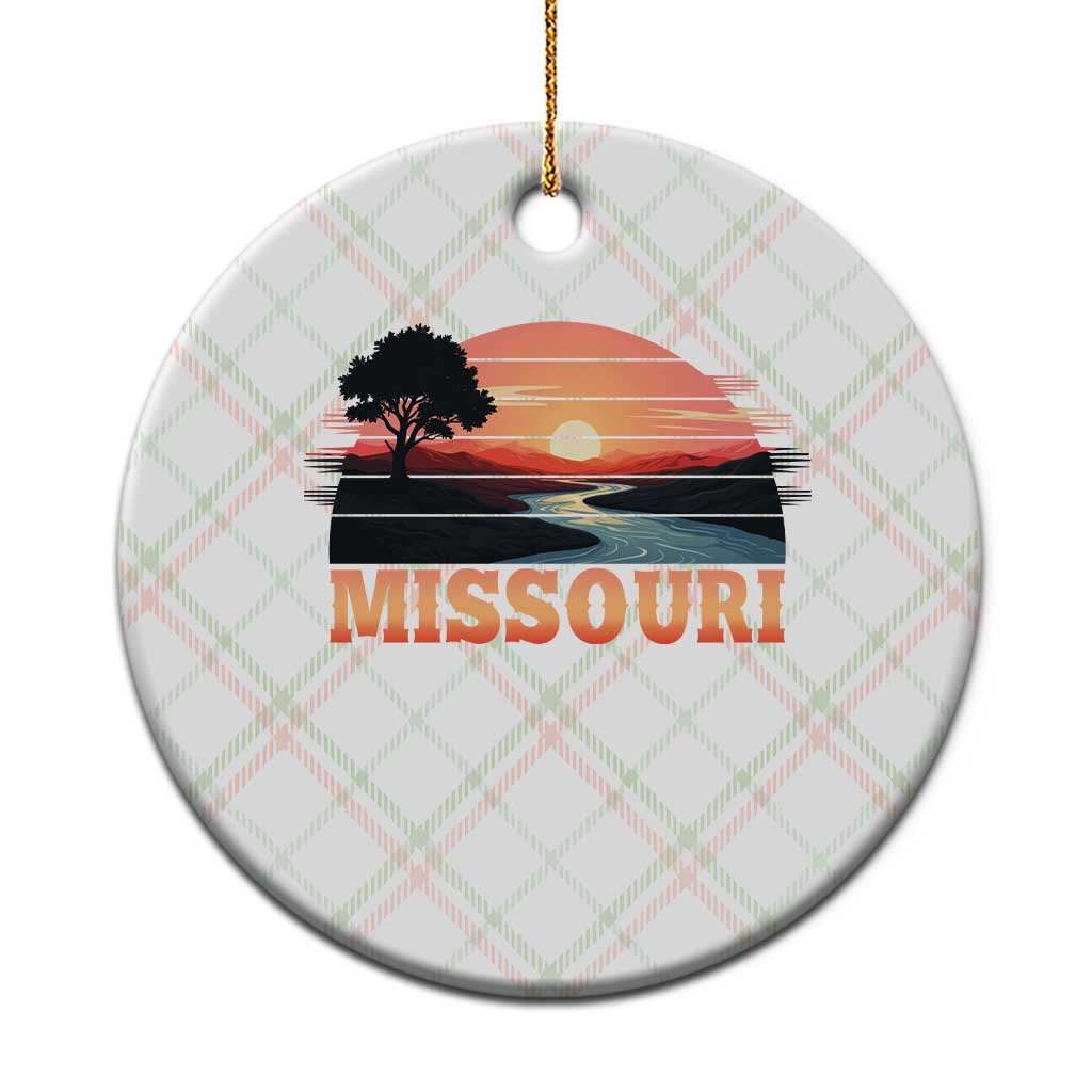 Vintage Missouri Outdoors Ceramic Ornament Midwest Nature Landscape